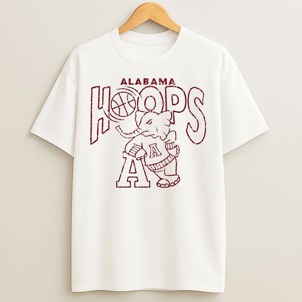 Classic Alabama Basketball Retro Tide Hoops T Shirts