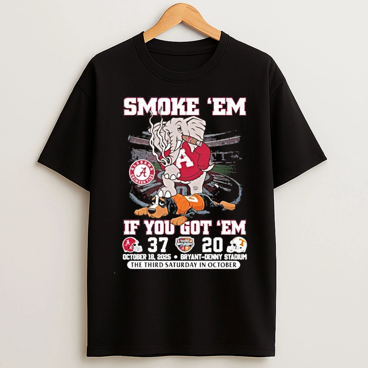 Classic Alabama Crimson Tide Smoke Em If You Got Em 37 20 Vols Score T Shirts