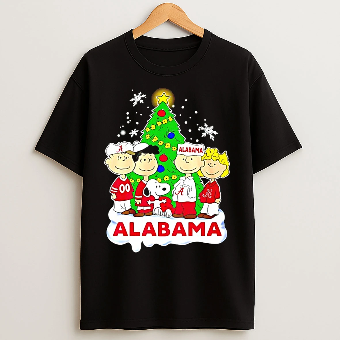 Classic Alabama Crimson Tide Snoopy And The Peanuts Christmas 2025 T Shirts