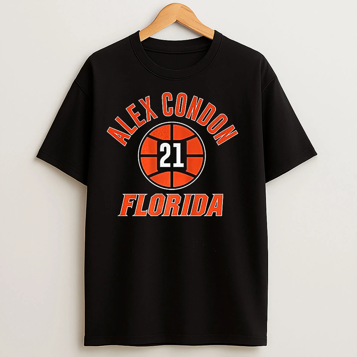 Classic Alex Condon Florida Gators Basketball Name Number 21 Ball T Shirts
