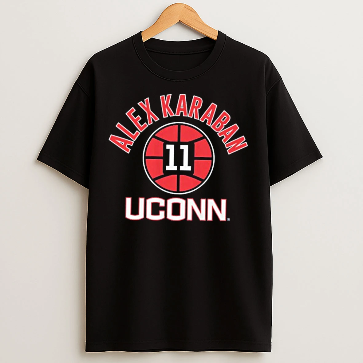 Classic Alex Karaban Uconn Huskies Nba Name Number Ball T Shirts