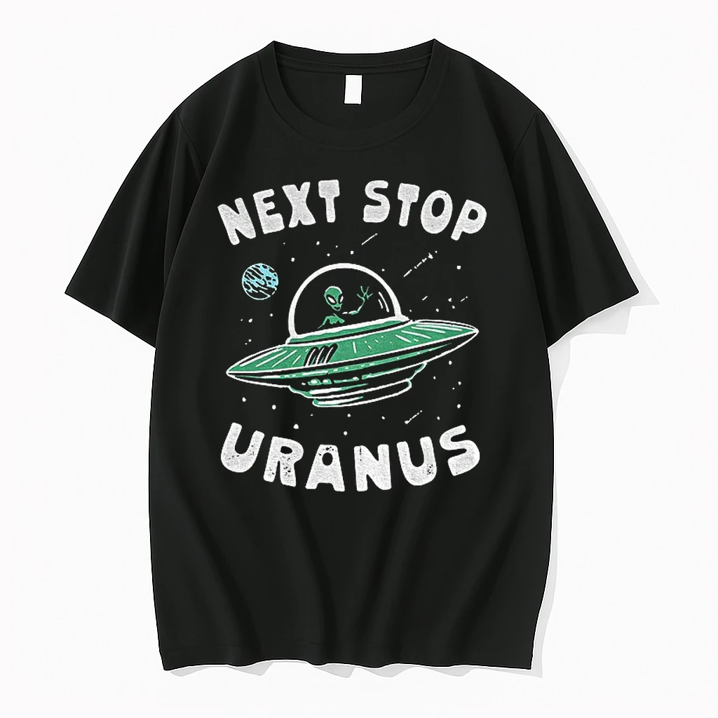 Classic Alien Ufo Space Next Stop Uranus T Shirts