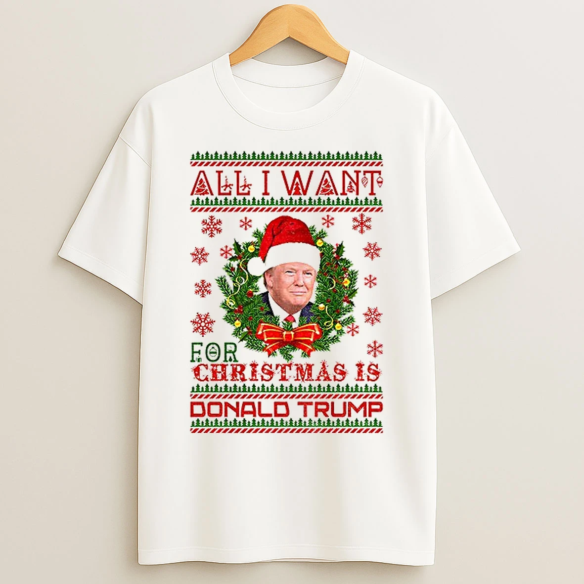 Classic All I Want For Christmas Is Donald Trump Merry Christmas T Shirts