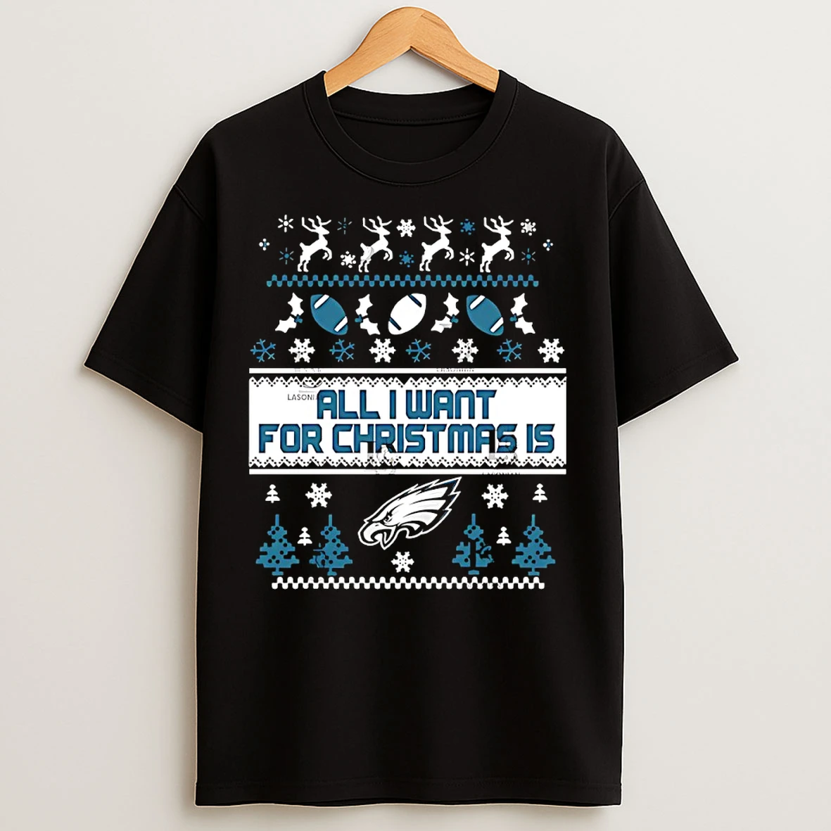 Classic All I Want For Christmas Is Philadelphia Eagles T Shirts