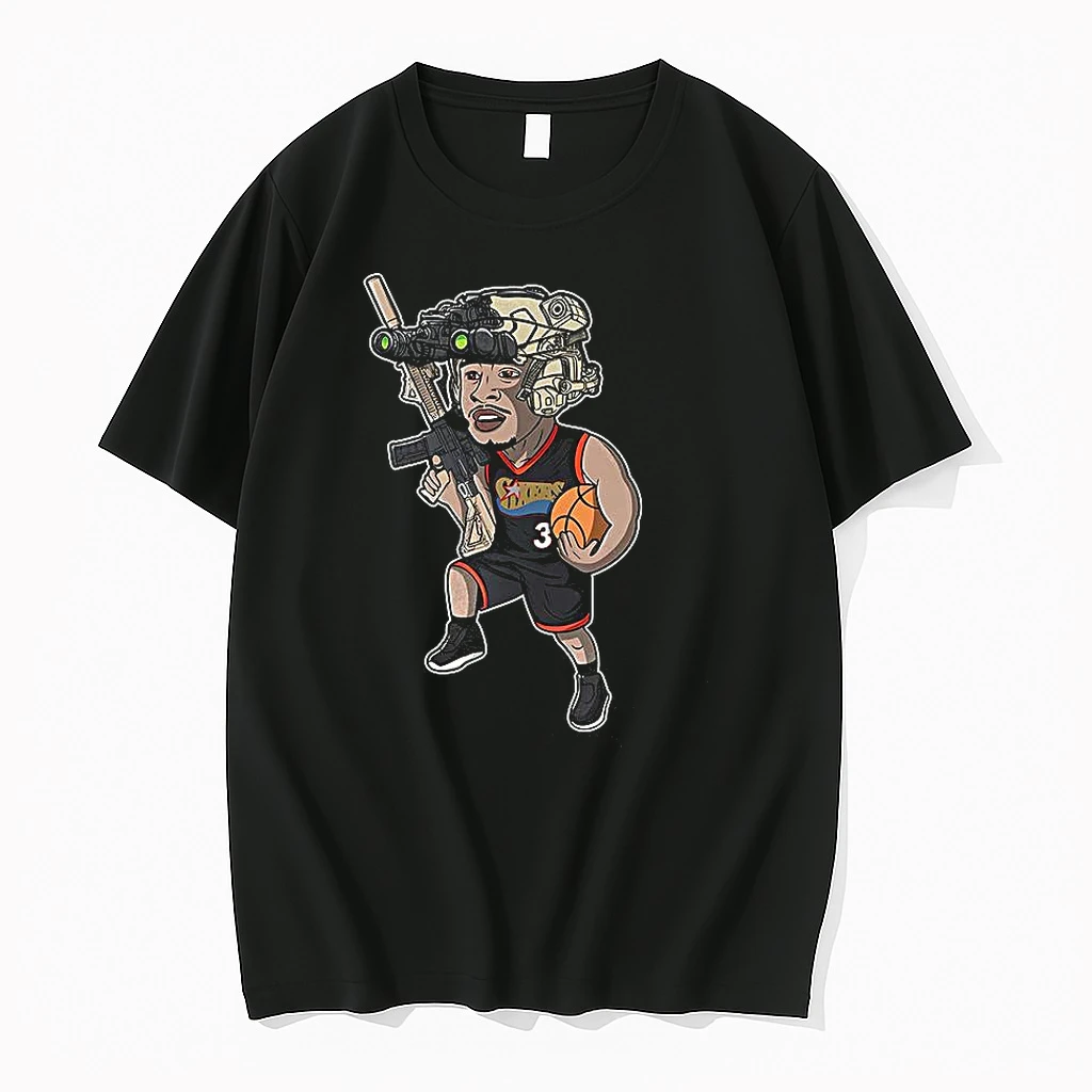 Classic Allen Iverson Philadelphia 76ers Basketball Soldier T Shirts