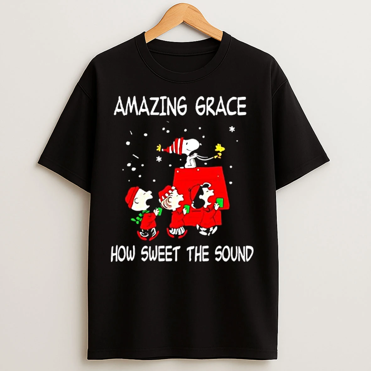 Classic Amazing Grace How Sweet The Sound Peanuts Characters T Shirts