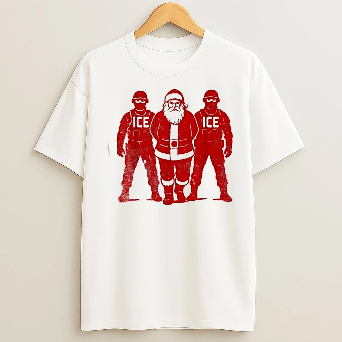Classic Anti Ice Christmas Santa Claus Jail T Shirts