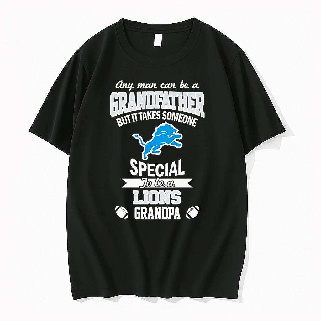 Classic Any Man Can Be A Grandfather But It Takes Someone Special To Be A Lions T Shirts