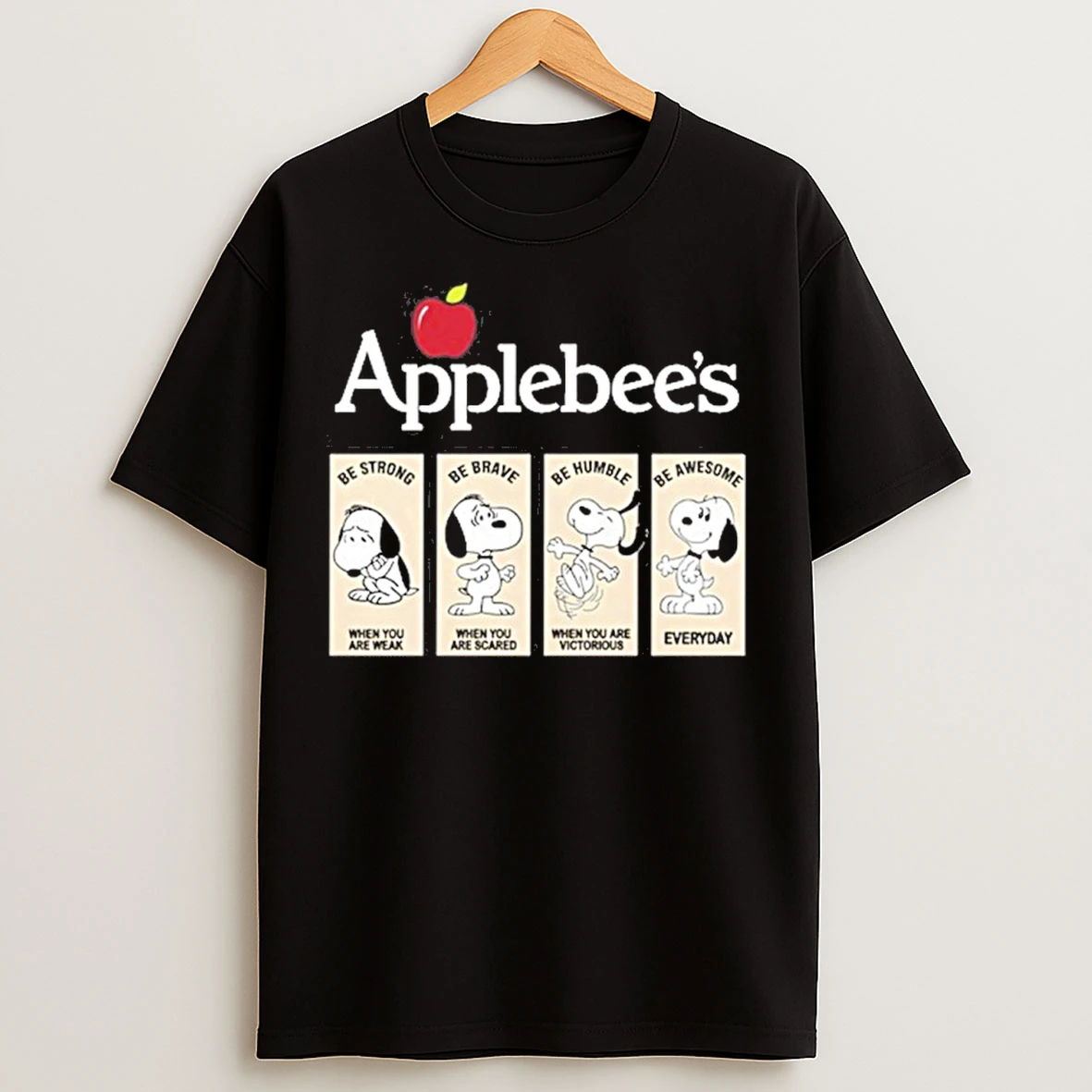 Classic Applebees Snoopys Be Strong Be Brave Be Humble Be Awesome T Shirts