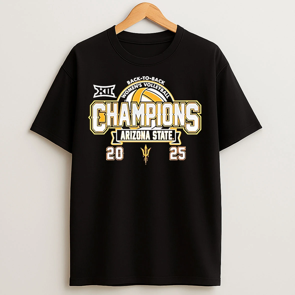 Classic Arizona State Sun Devils Big 12 Volleyball Champions Back To Back T Shirts
