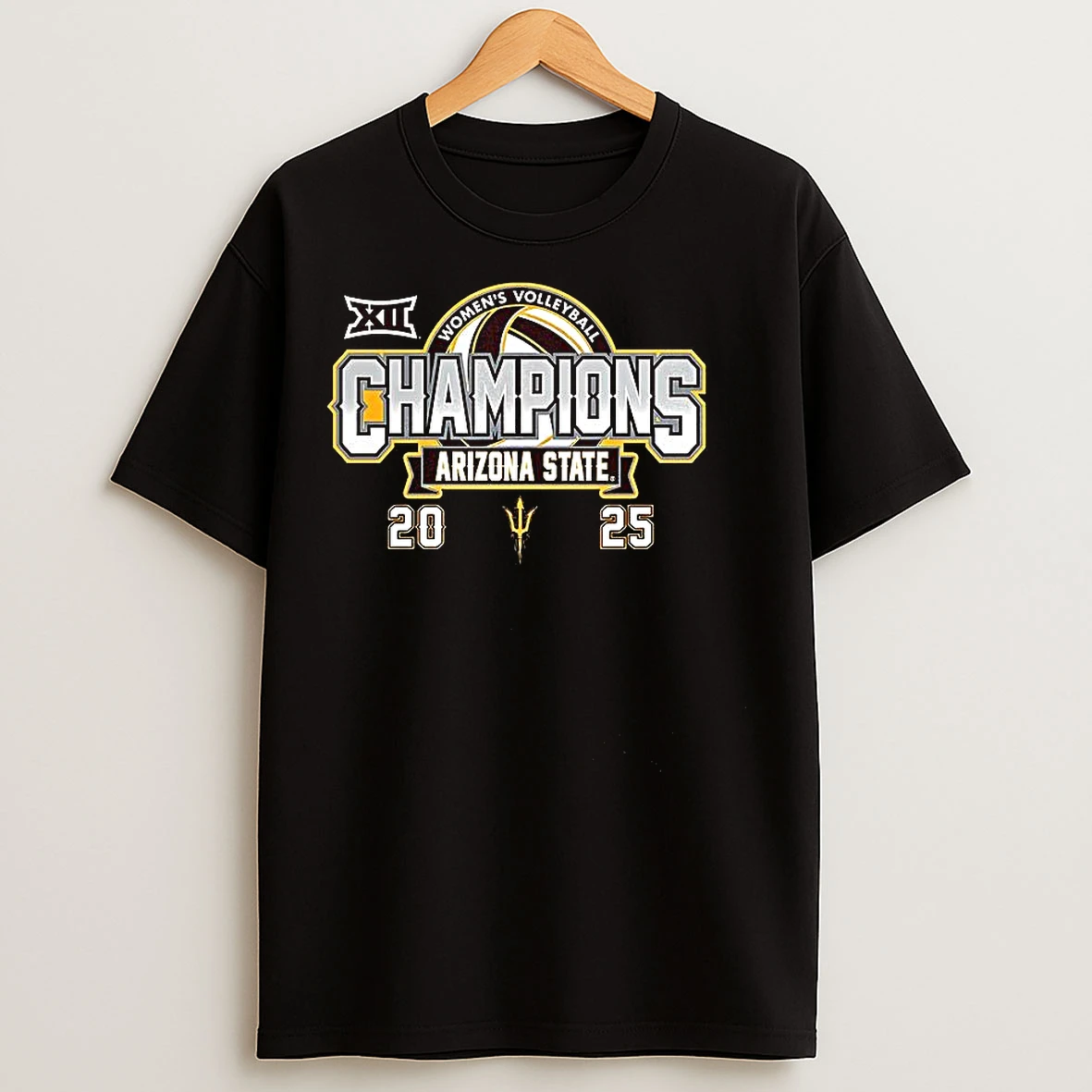 Classic Arizona State Sun Devils Womens Volleyball 2025 Big 12 Regular Season Champions T Shirts