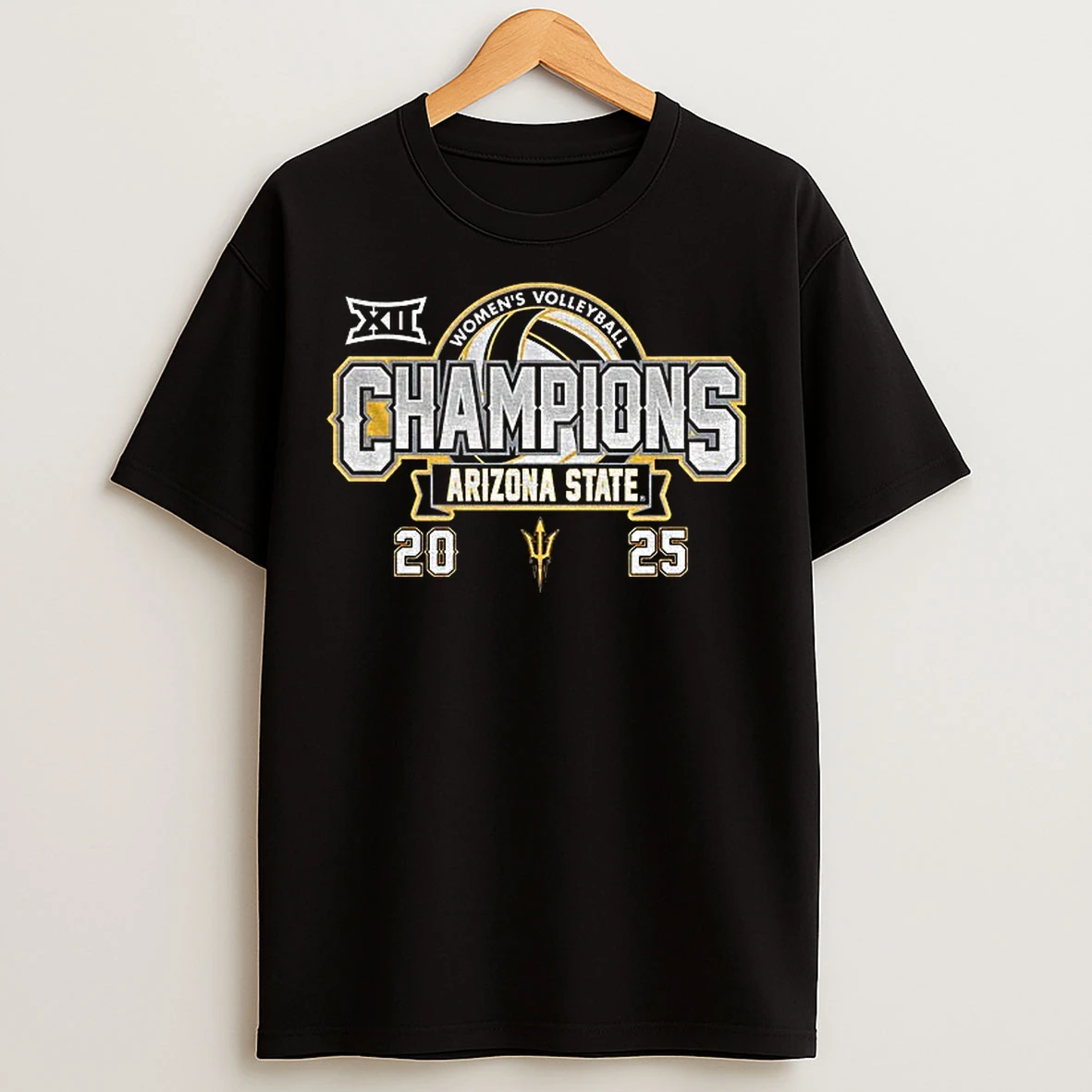 Classic Arizona State University Womens Volleyball 2025 Big 12 Regular Season Champions T Shirts