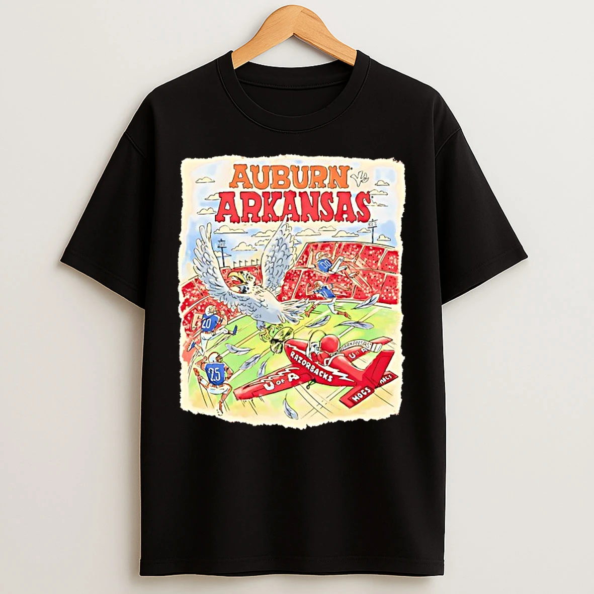 Classic Arkansas Vs Auburn Game Day 2025 Paint T Shirts