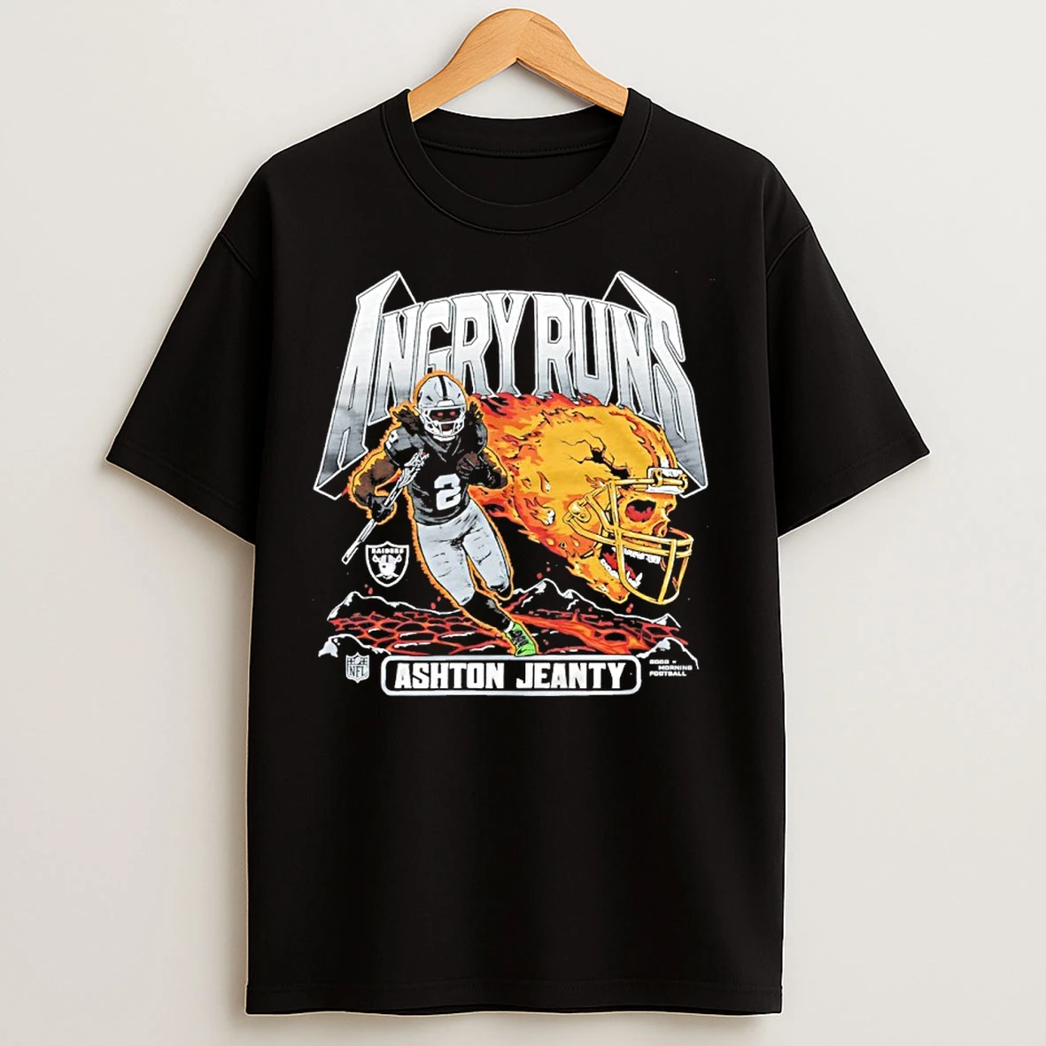 Classic Ashton Jeanty Las Vegas Raiders Angry Runs 2025 T Shirts