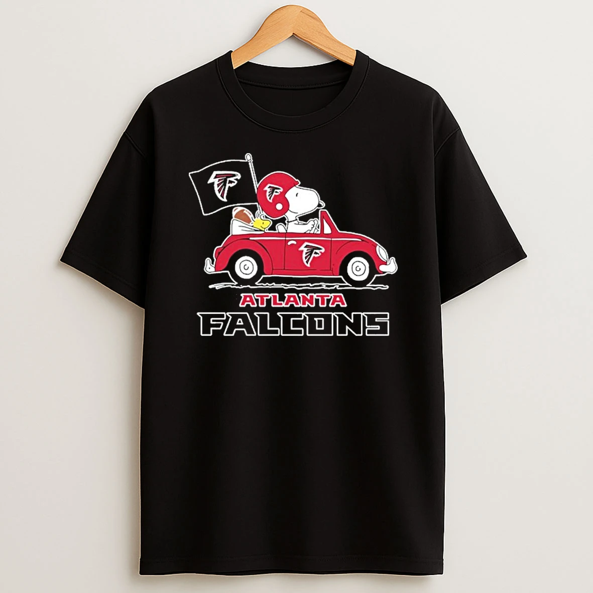 Classic Atlanta Falcons Football X Snoopy Drive Car T Shirts