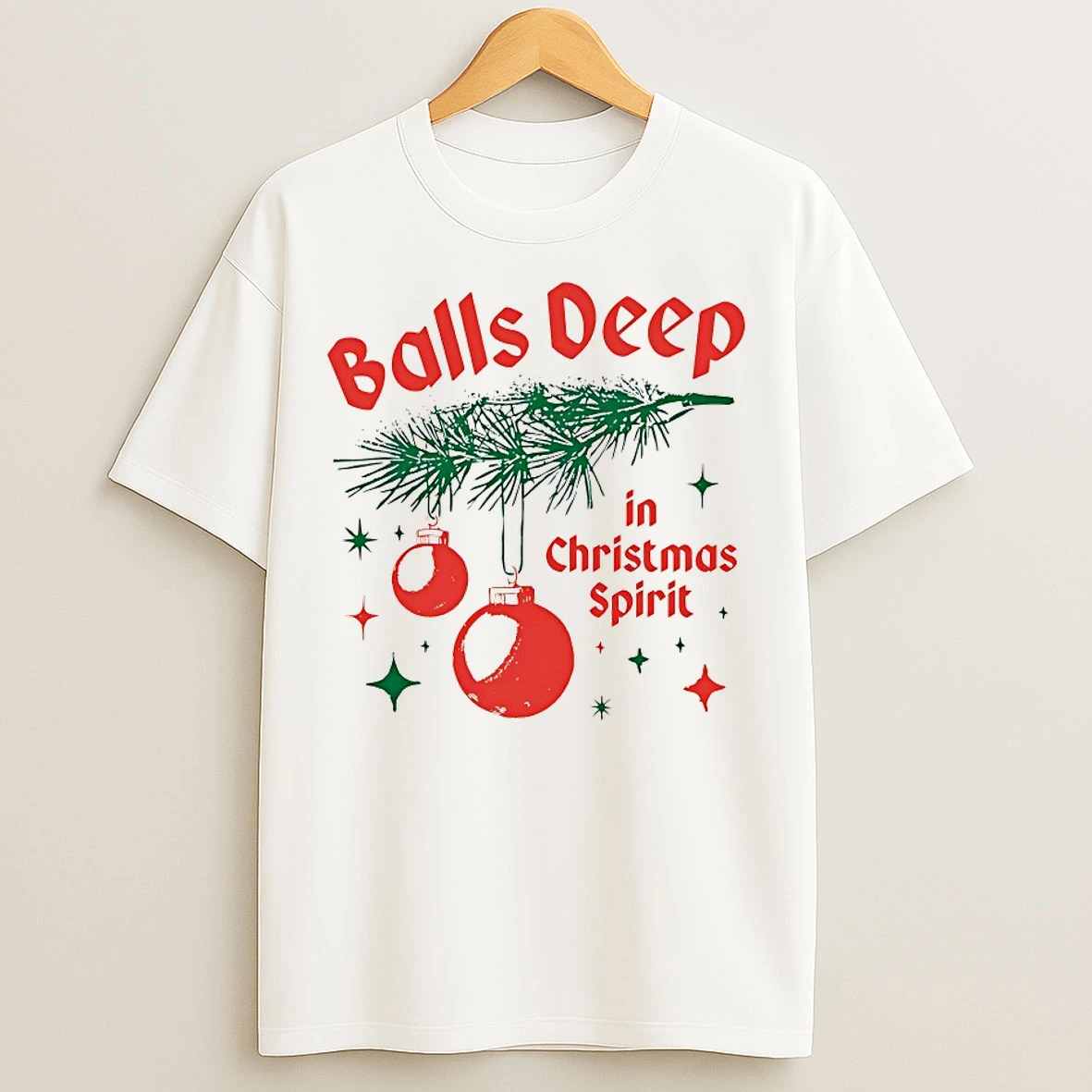 Classic Balls Deep In Christmas Spirit T Shirts