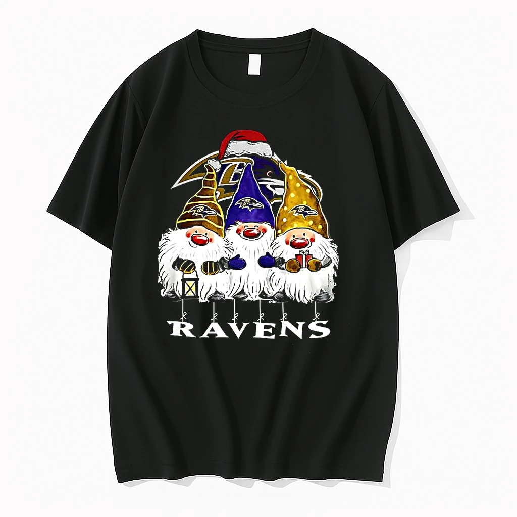 Classic Baltimore Ravens Football Gnomes Christmas T Shirts