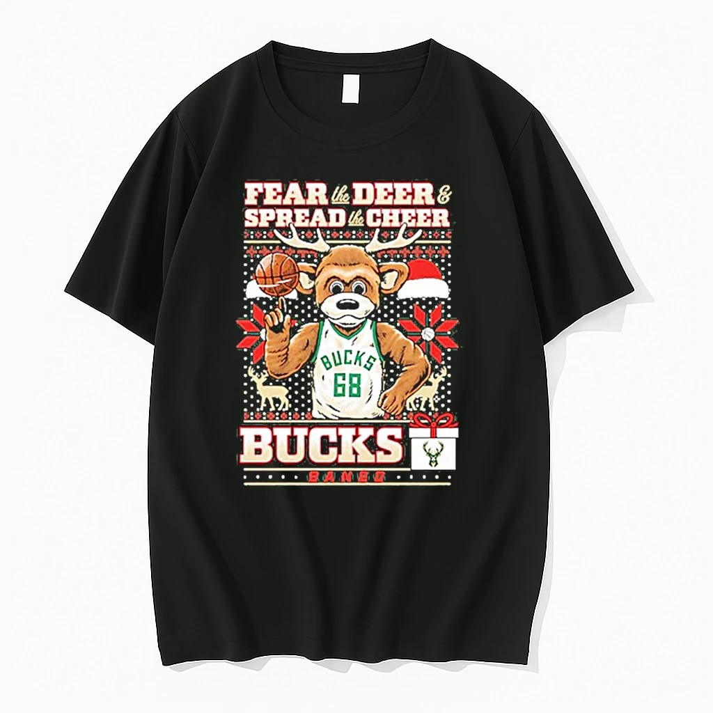 Classic Bango Milwaukee Bucks Fear The Beer And Spread The Cheer Christmas T Shirts