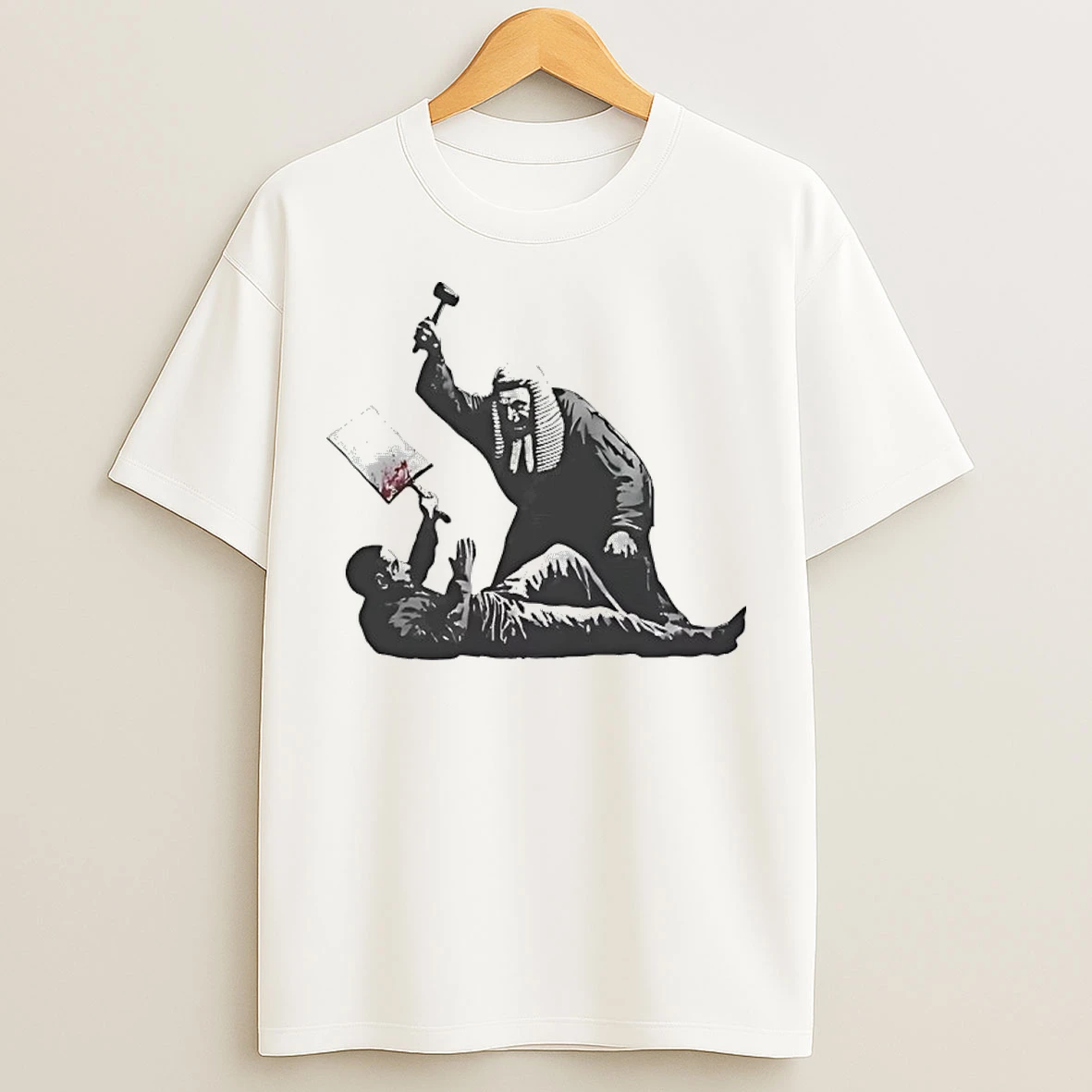 Classic Banksy Royal Courts Of Justice Mural T Shirts