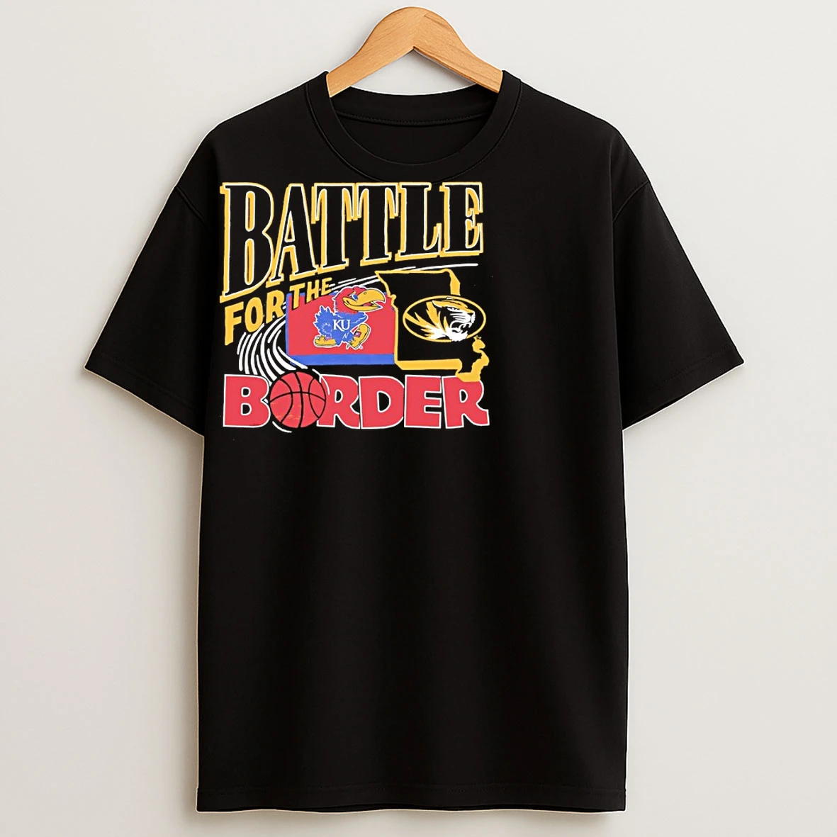 Classic Battle For The Border Ku Vs Mizzou Basketball 2025 T Shirts