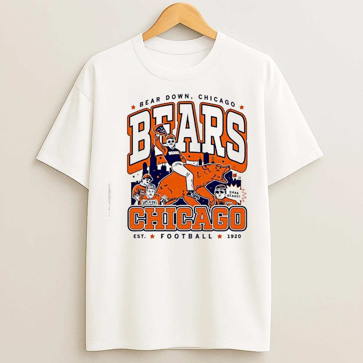 Classic Bear Down Chicago Daa Bears Established 1920 T Shirts