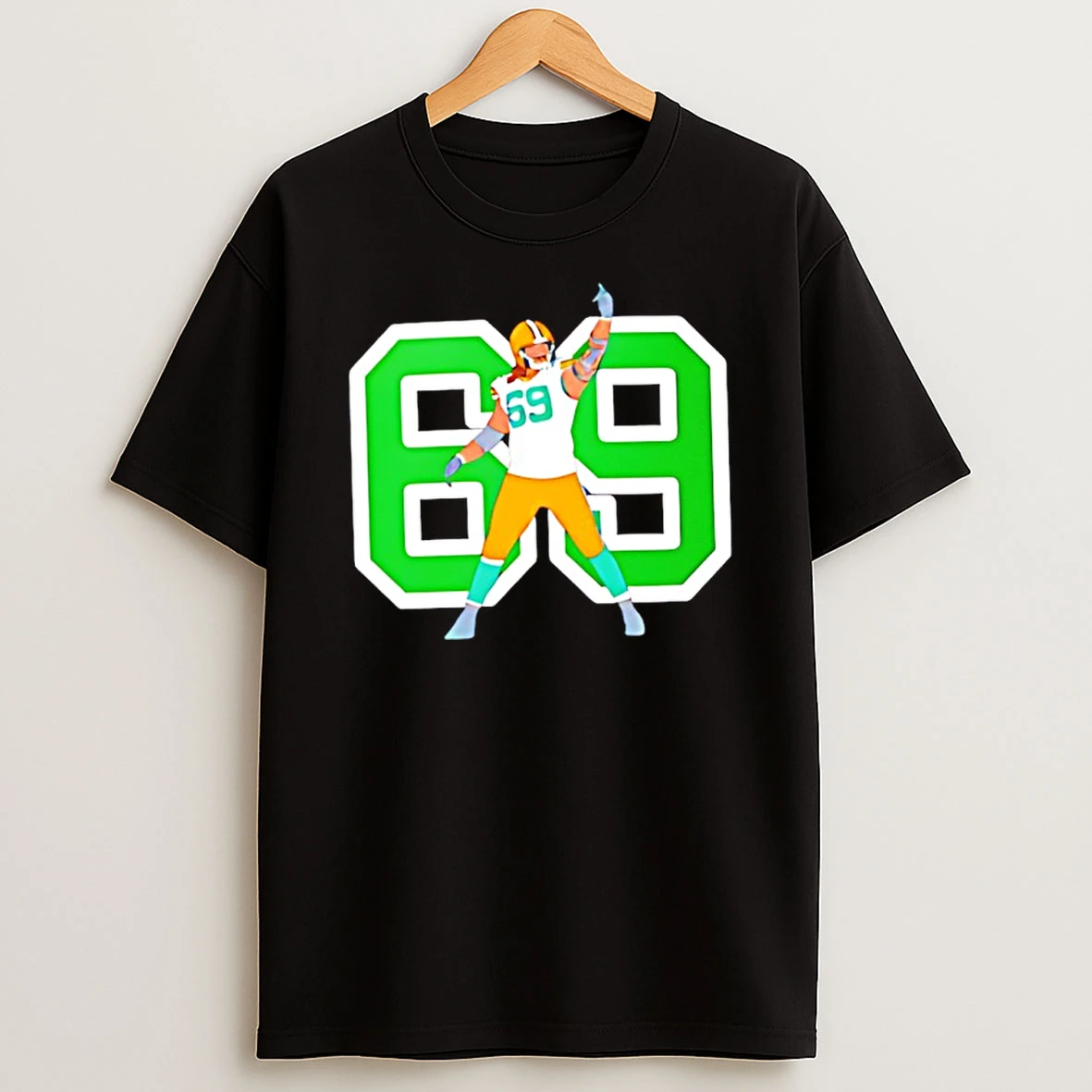 Classic Best Finger Bakh 69 Green Bay Packers T Shirts