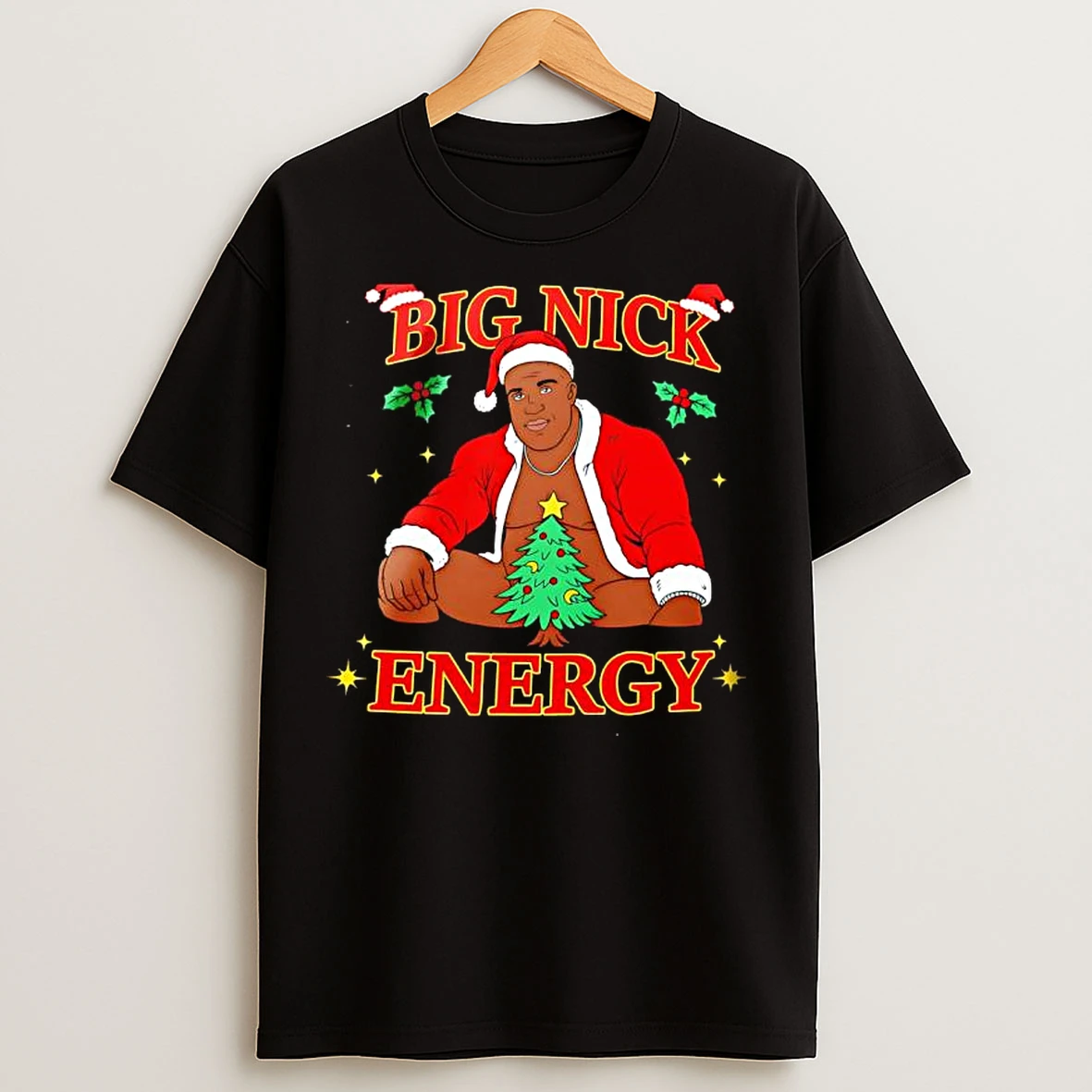 Classic Big Nick Energy Santa Claus Clothing Christmas T Shirts