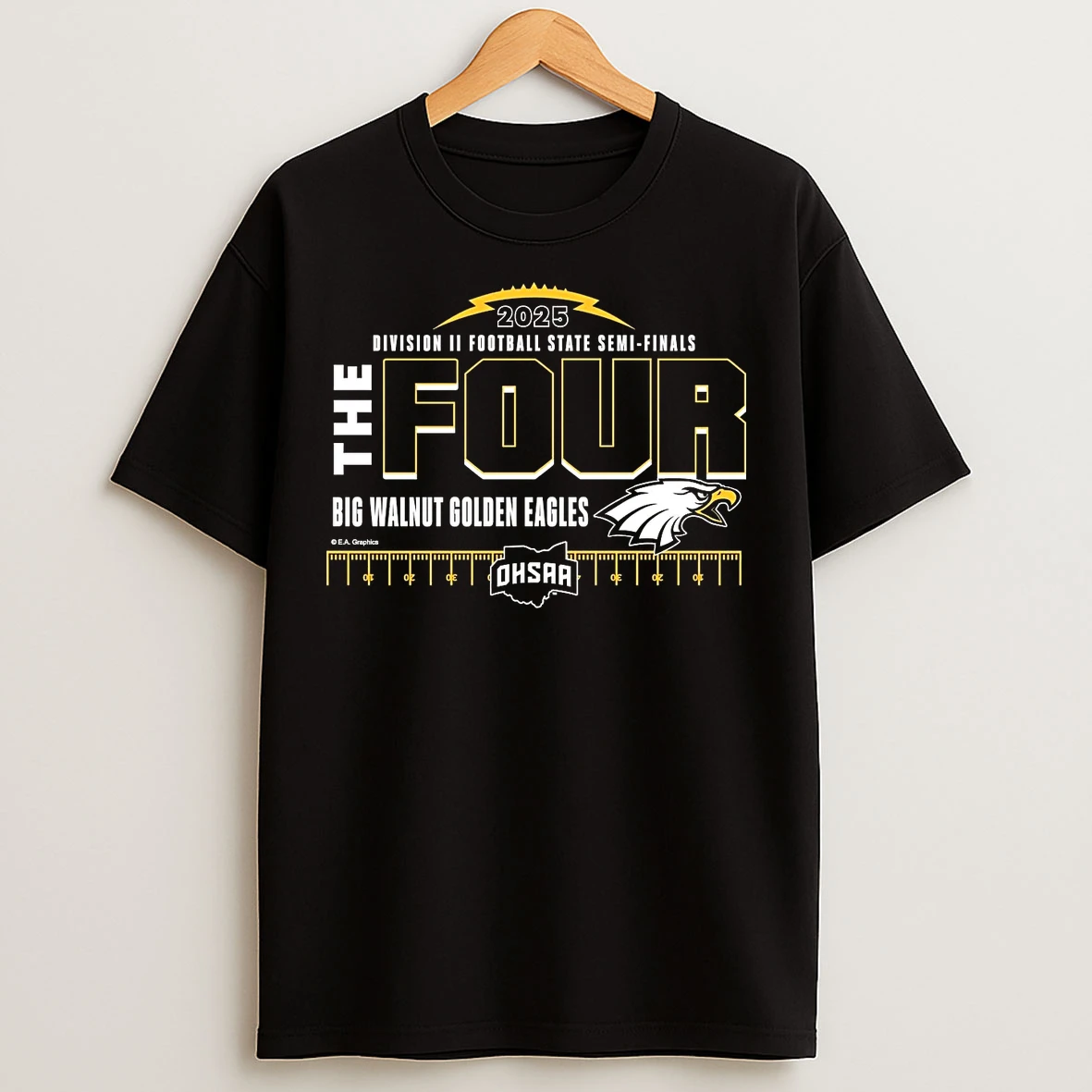 Classic Big Walnut Golden Eagles The Four 2025 Division 2 Football State Semifinals T Shirts