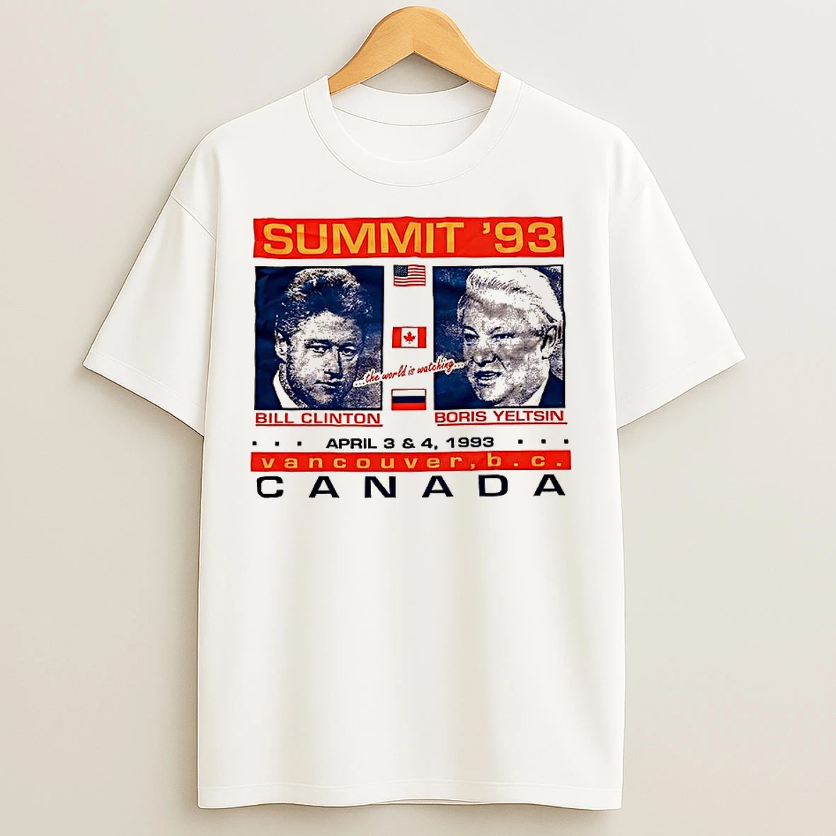Classic Bill Clinton And Boris Yeltsin Vancouver Canada Summit 93 T Shirts