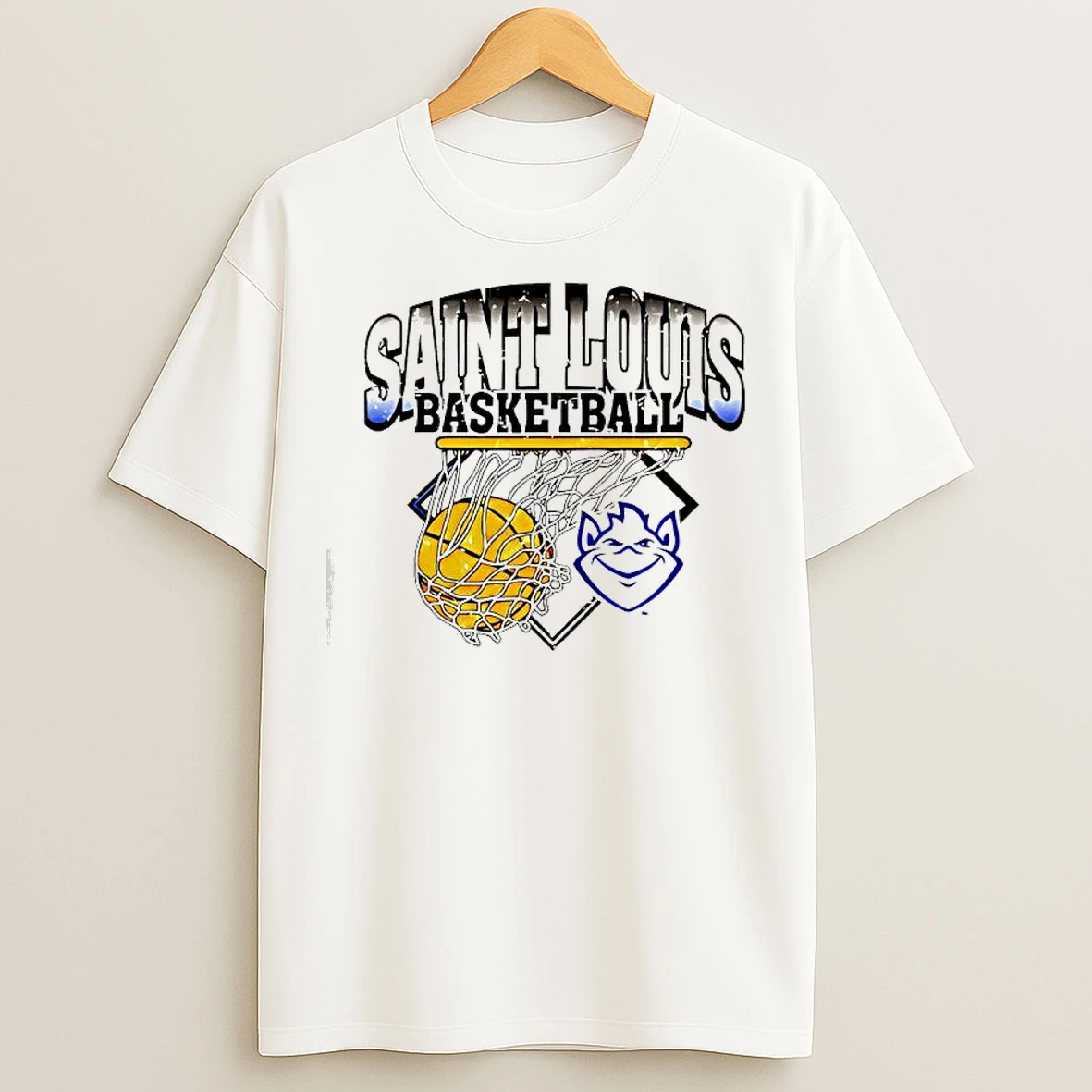 Classic Billiken Mascot Saint Louis University Basketball T Shirts
