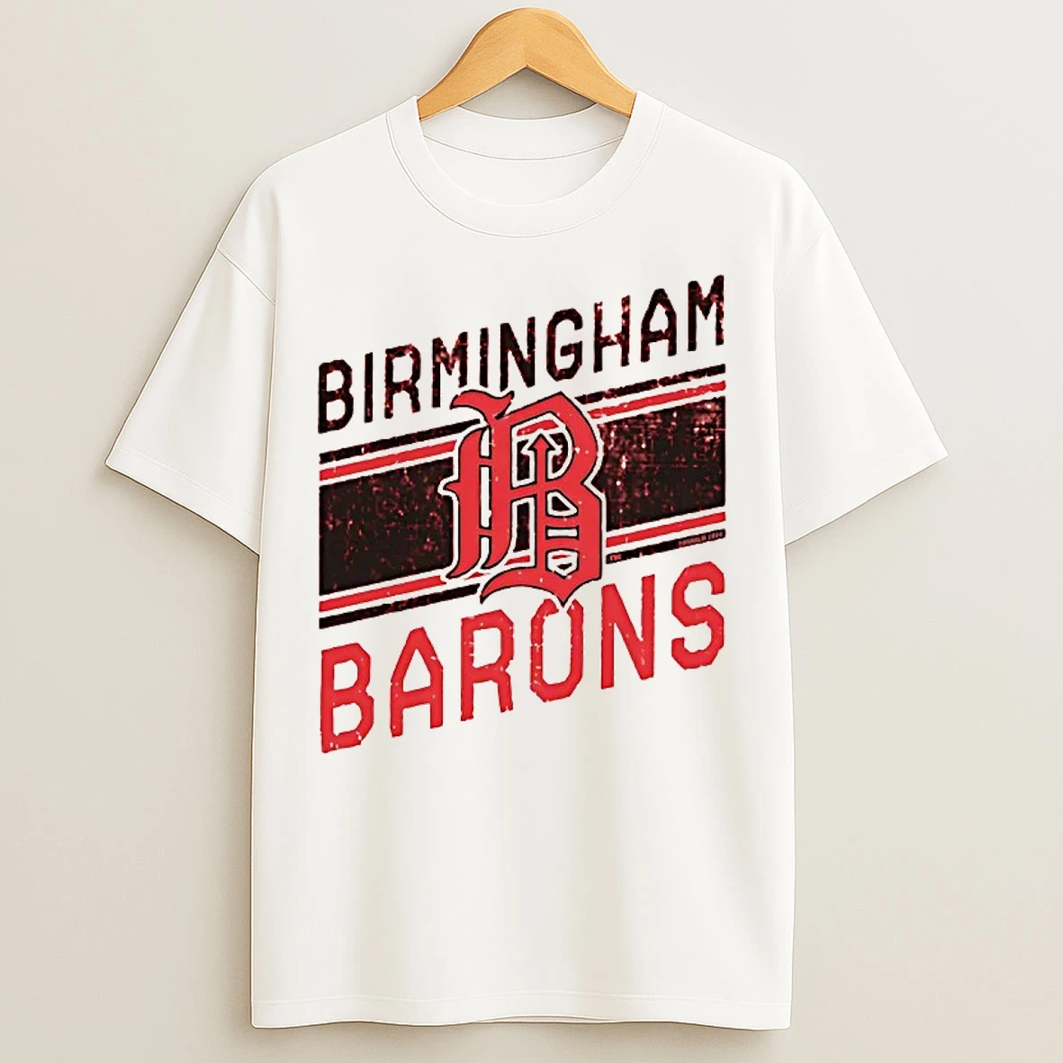 Classic Birmingham Barons Stripes T Shirts