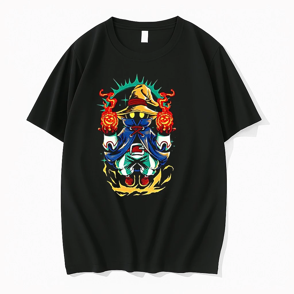 Classic Black Mage Final Fantasy Pumpkin Fireball T Shirts