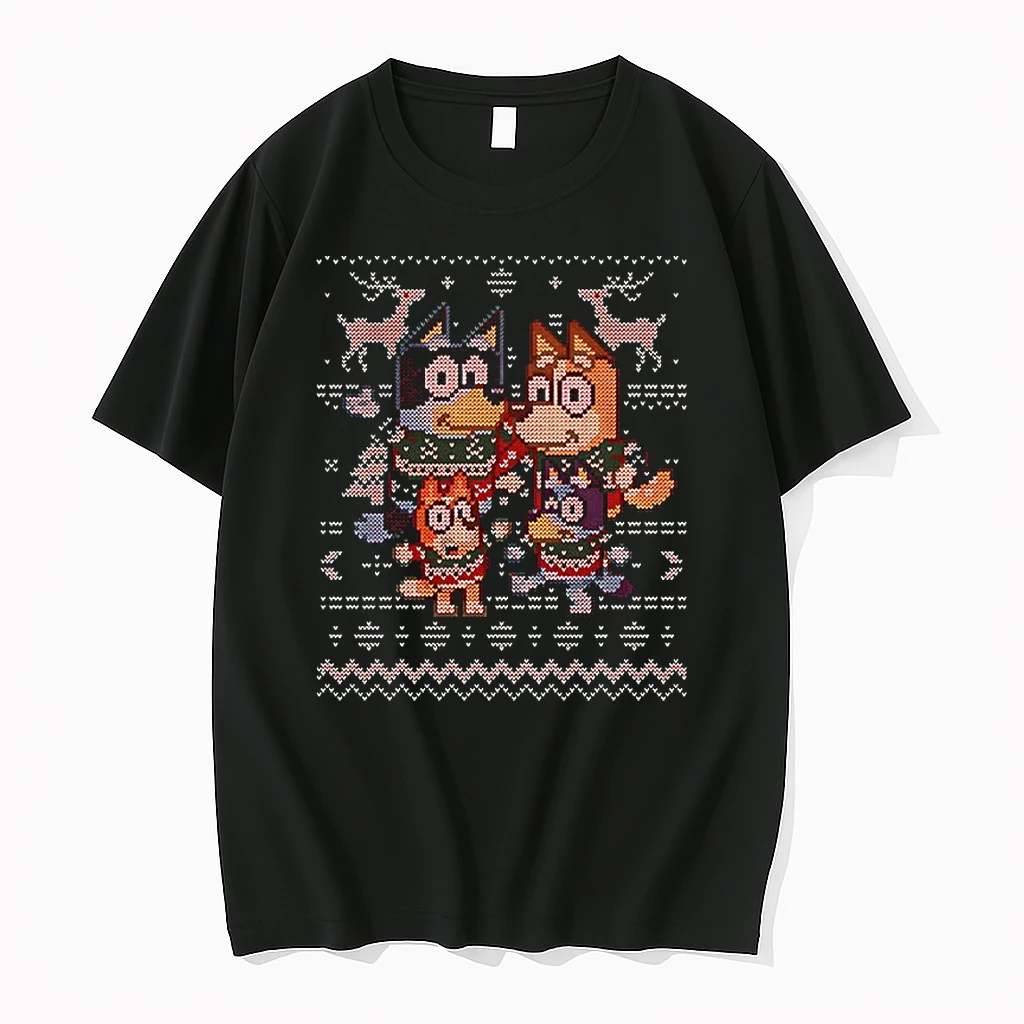 Classic Bluey Heeler Family Merry Christmas T Shirts