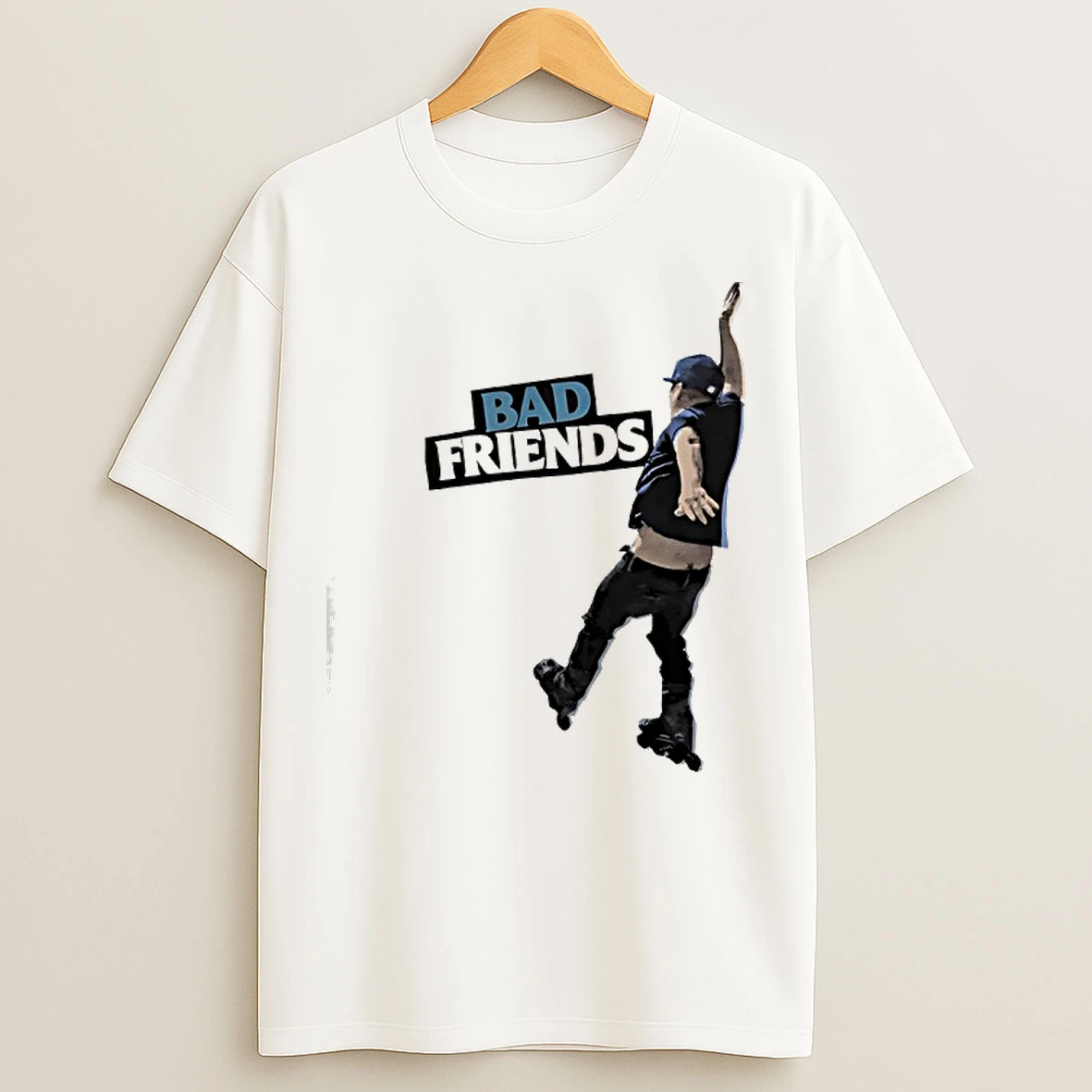 Classic Bobby Falling A Man Roller Skating Bad Friends Funny T Shirts