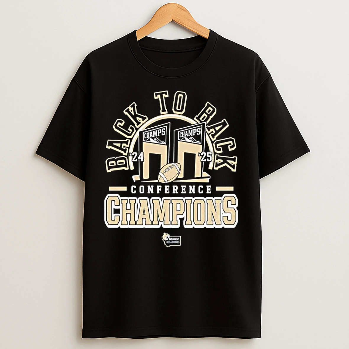 Classic Bobcat Collective Back To Back Conference Champions 24 25 T Shirts