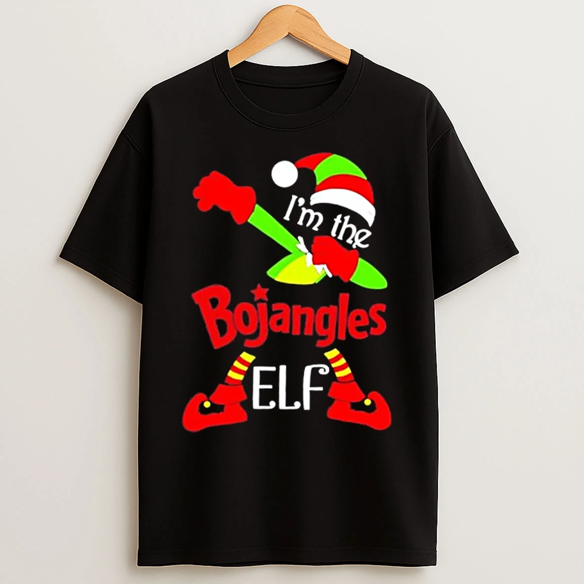 Classic Bojangles Im The Elf Dabbing Merry Christmas T Shirts
