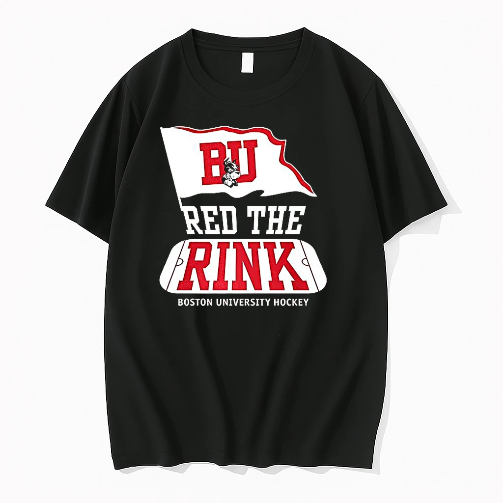Classic Boston University Hockey Red The Rink T Shirts