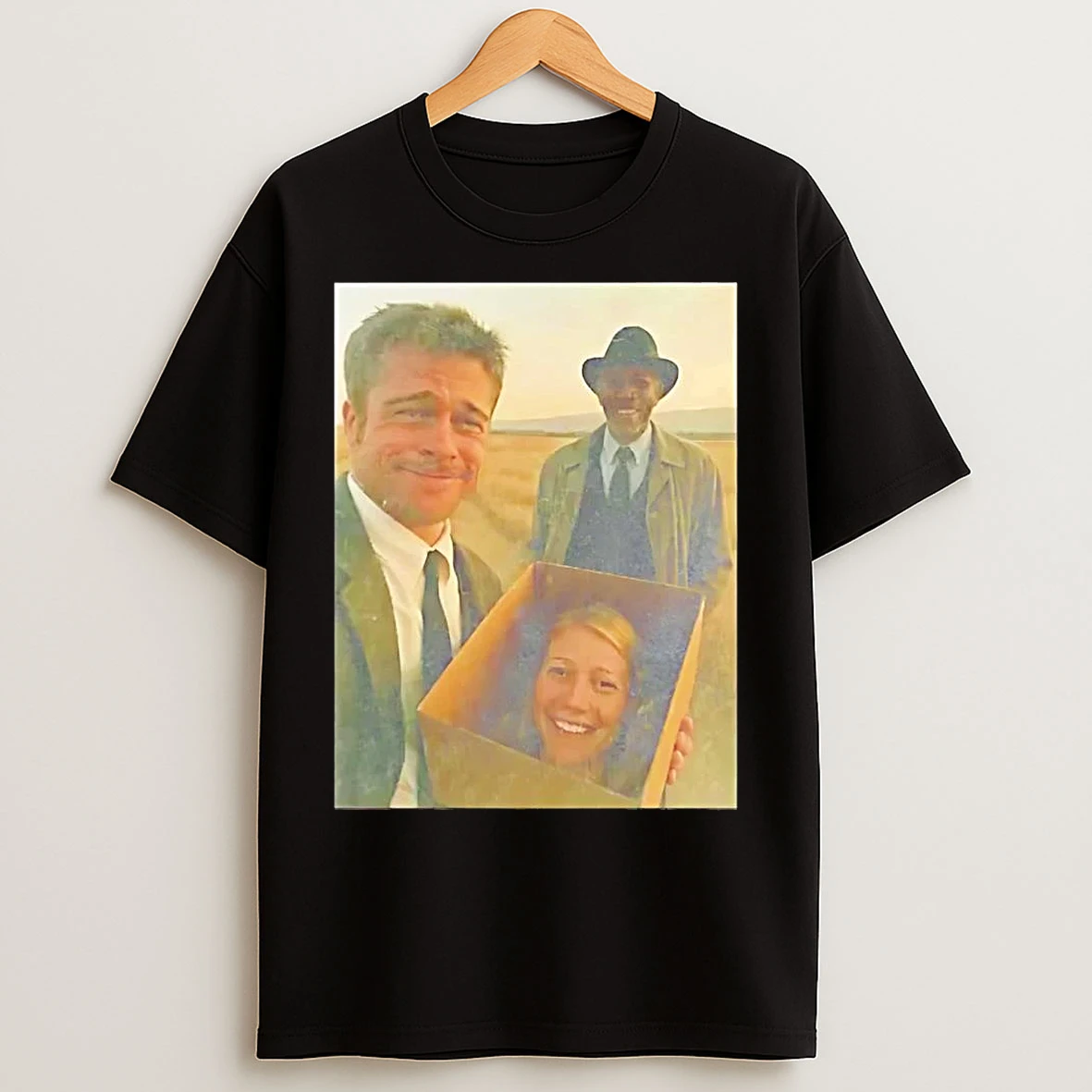 Classic Brad Pitt Morgan Freeman And Gwyneth Paltrow Se7en Selfie T Shirts