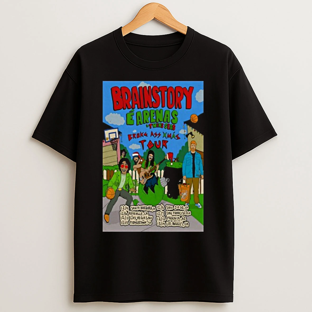 Classic Brainstory Broke Ass Xmas Tour 25 T Shirts