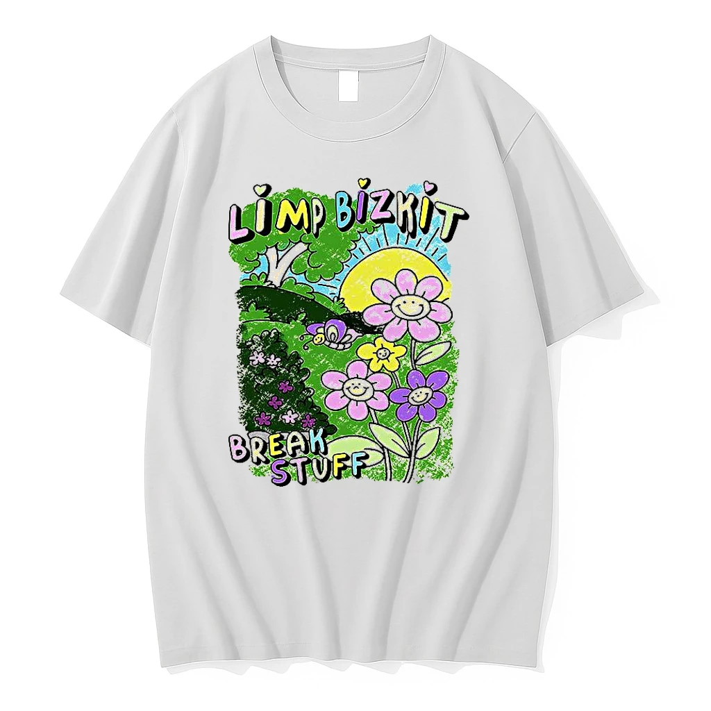 Classic Break Stuff Limp Bizkit Flower Hand Drawn Paintings T Shirts