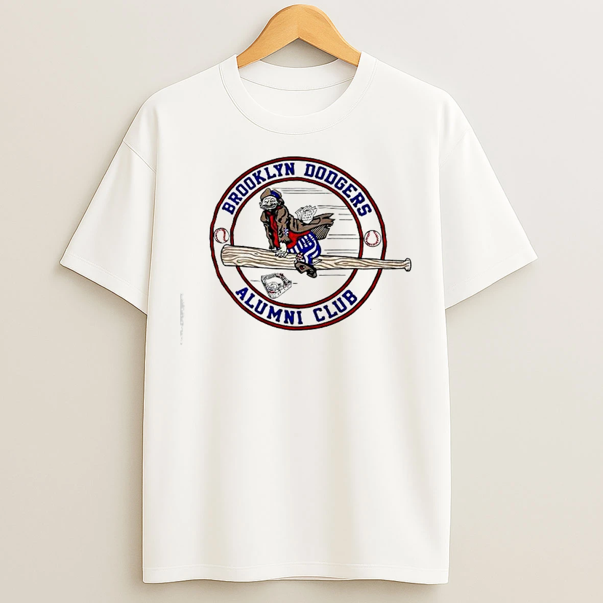 Classic Brooklyn Dodgers Alumni Club Logo T Shirts