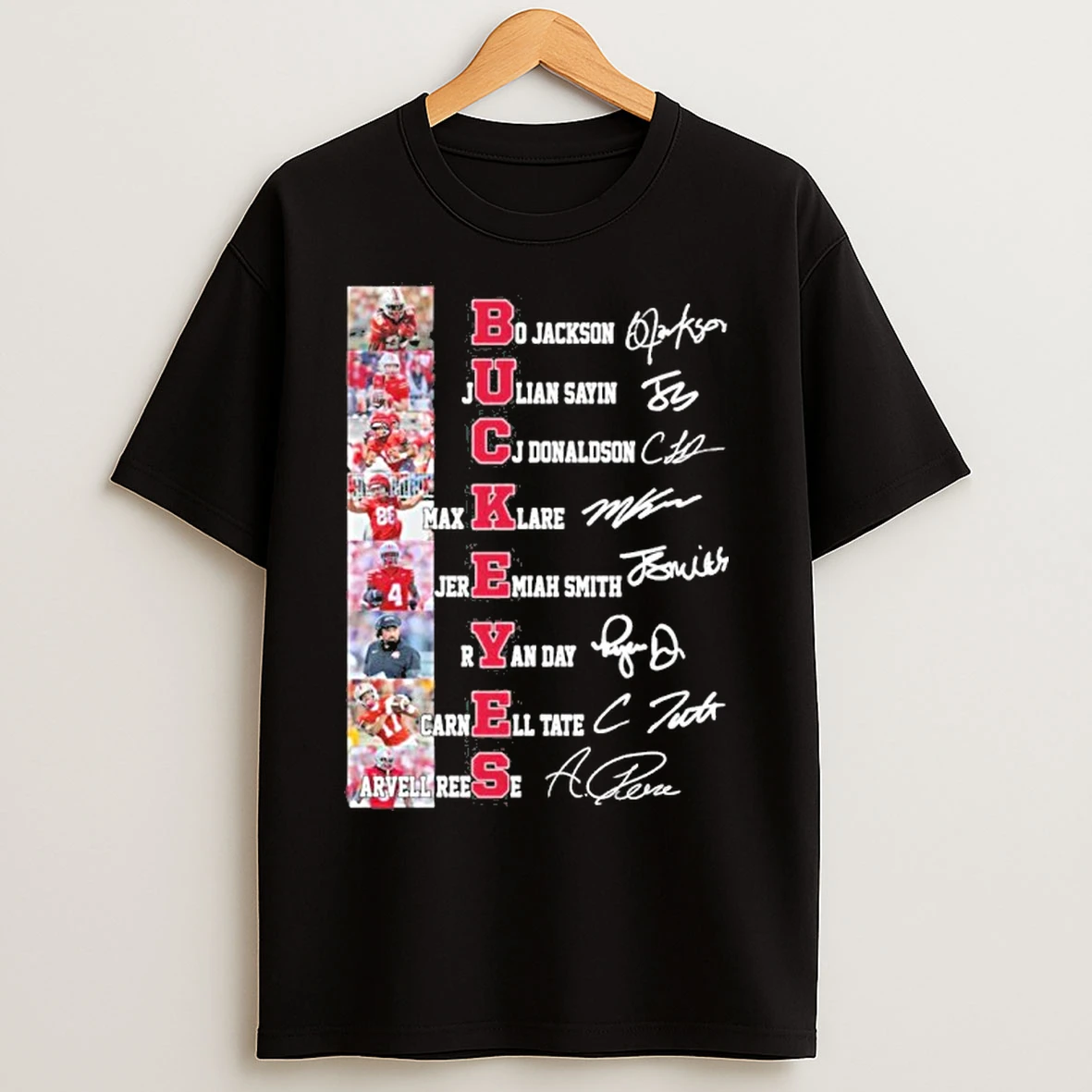 Classic Buckeyes Team Player Signature T Shirts