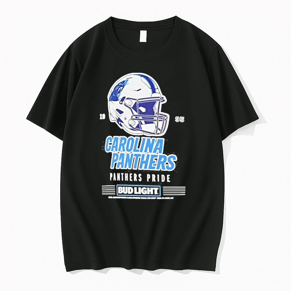 Classic Bud Light X Carolina Panthers Panthers Pride Helmet T Shirts