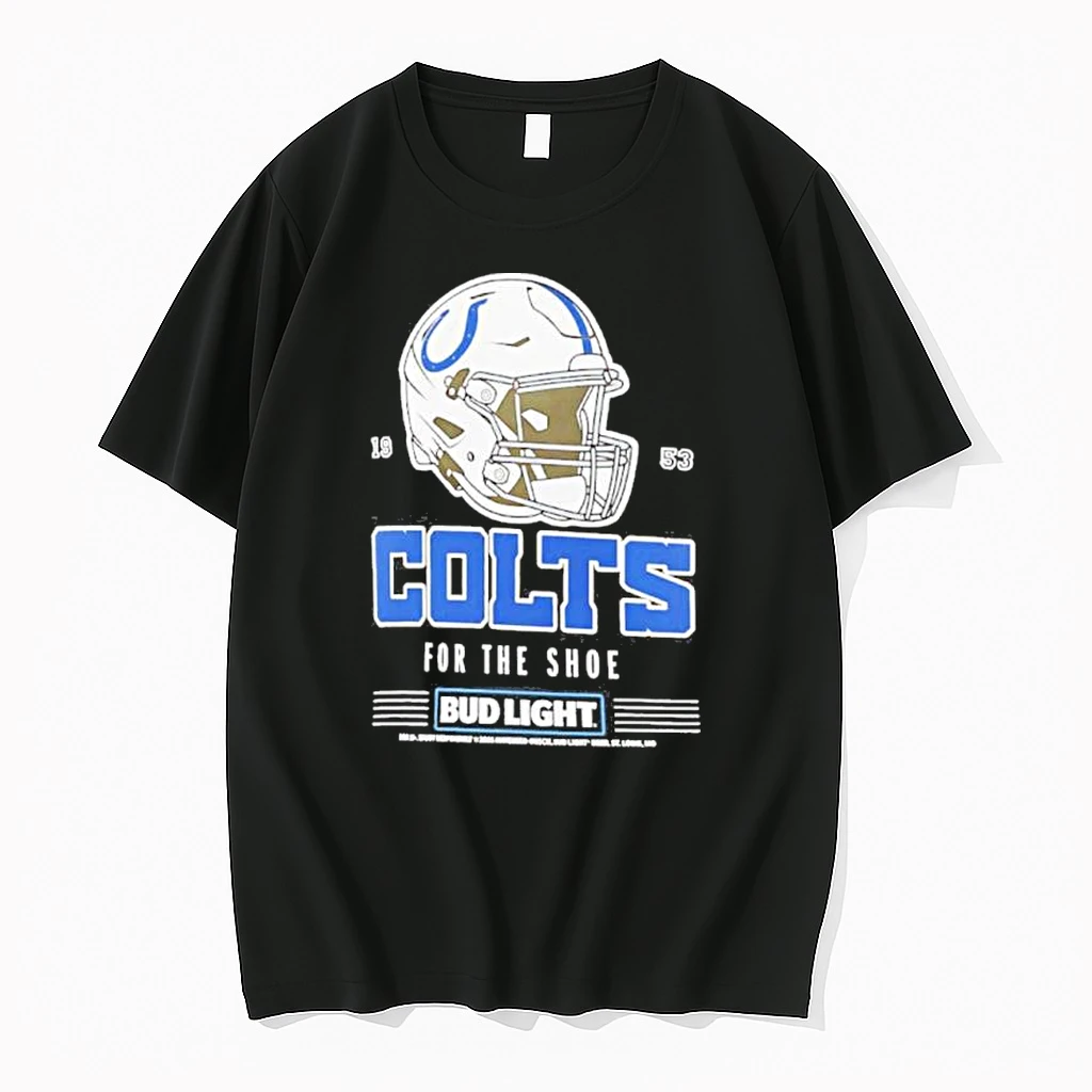 Classic Bud Light X Indianapolis Colts For The Shoe Helmet T Shirts