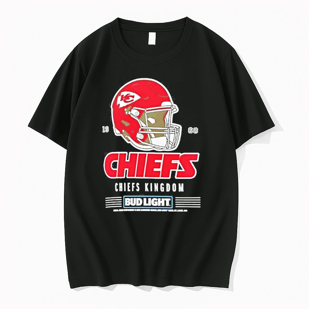 Classic Bud Light X Kansas City Chiefs Chiefs Kingdom Helmet T Shirts