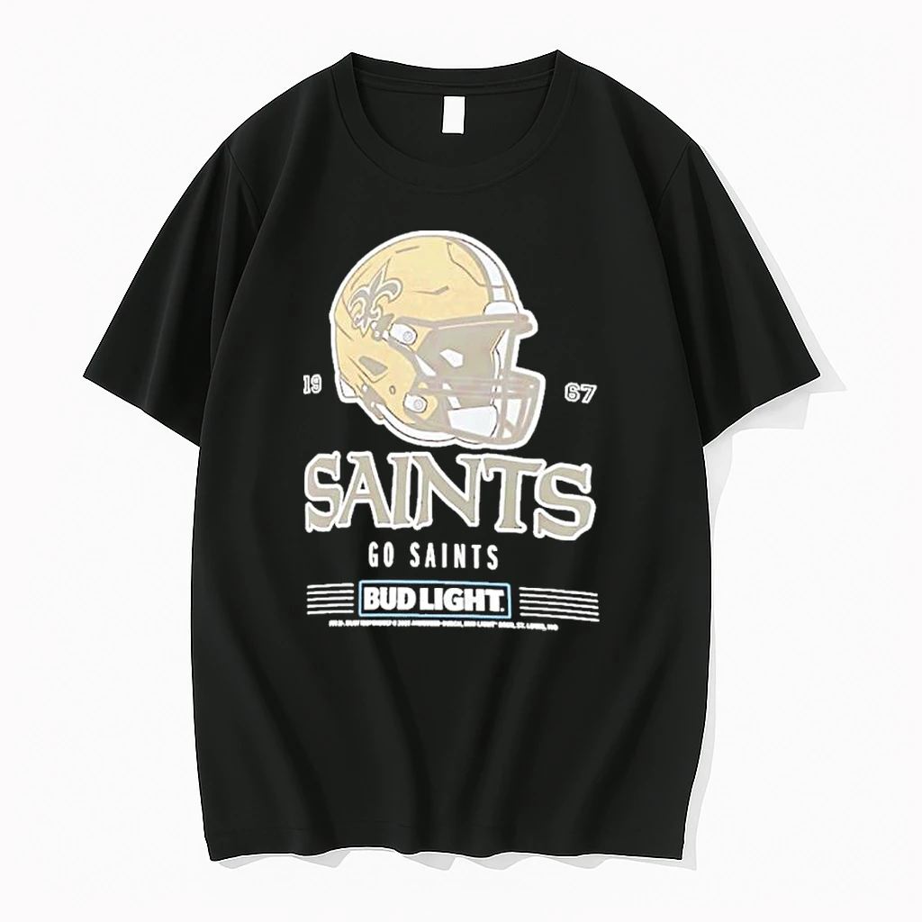 Classic Bud Light X New Orleans Saints Go Saints Helmet T Shirts