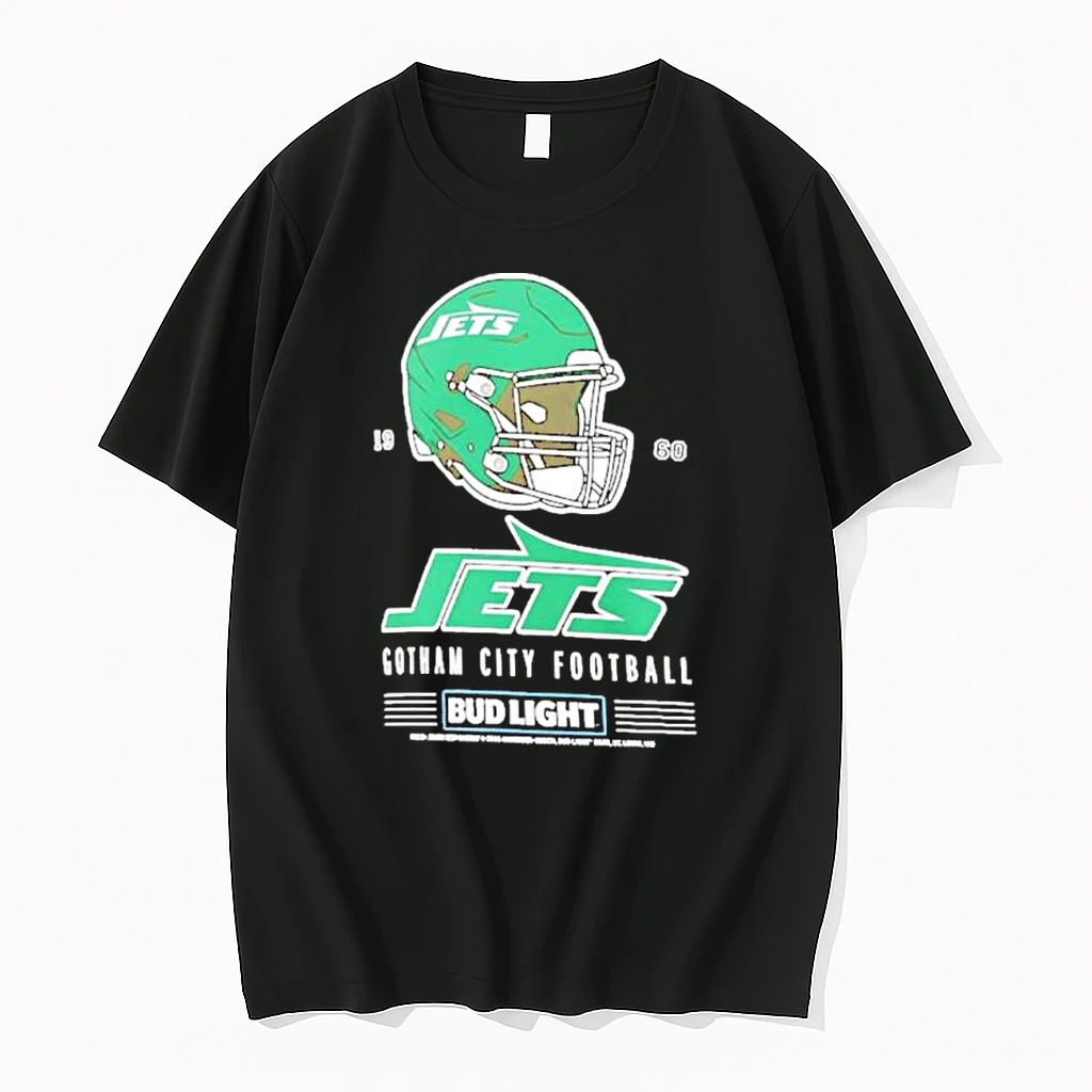 Classic Bud Light X New York Jets Gotham City Football Helmet T Shirts