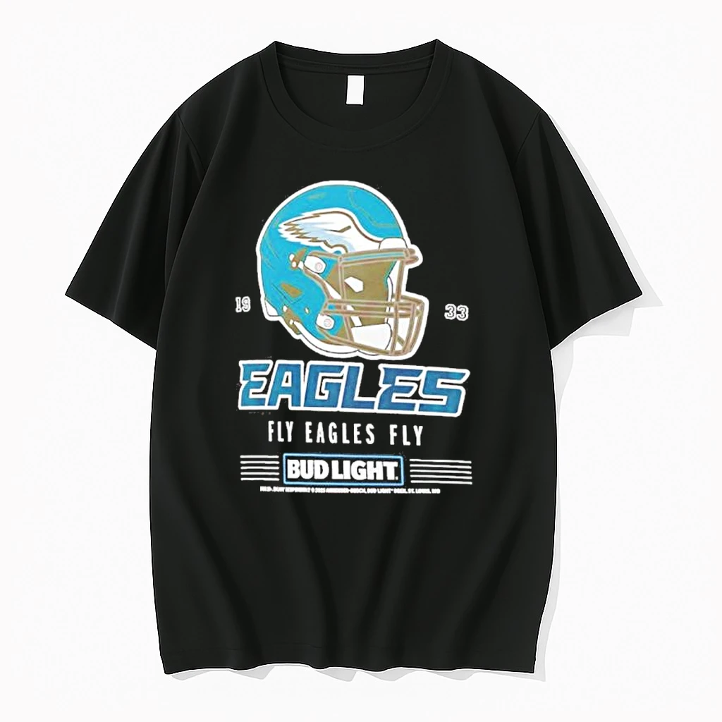 Classic Bud Light X Philadelphia Eagles Fly Eagles Fly Helmet T Shirts