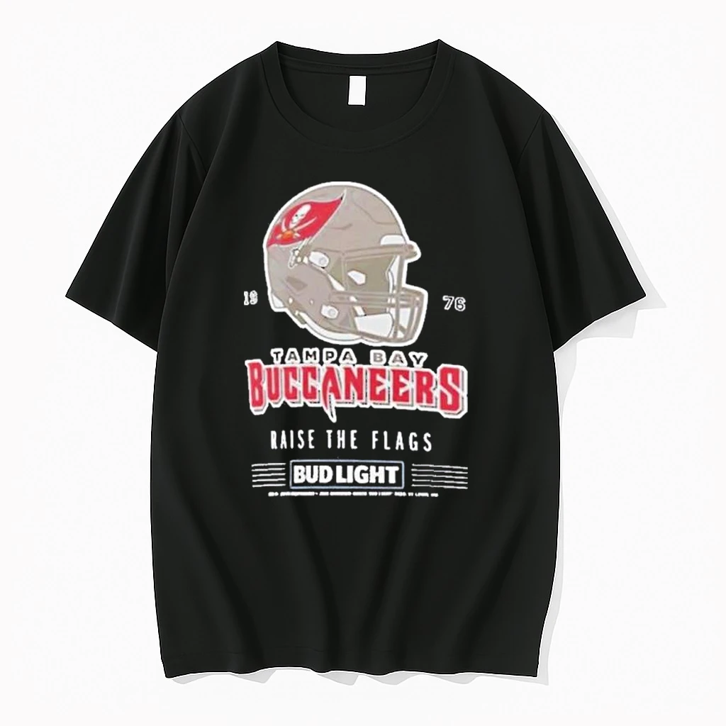 Classic Bud Light X Tampa Bay Buccaneers Raise The Flags Helmet T Shirts