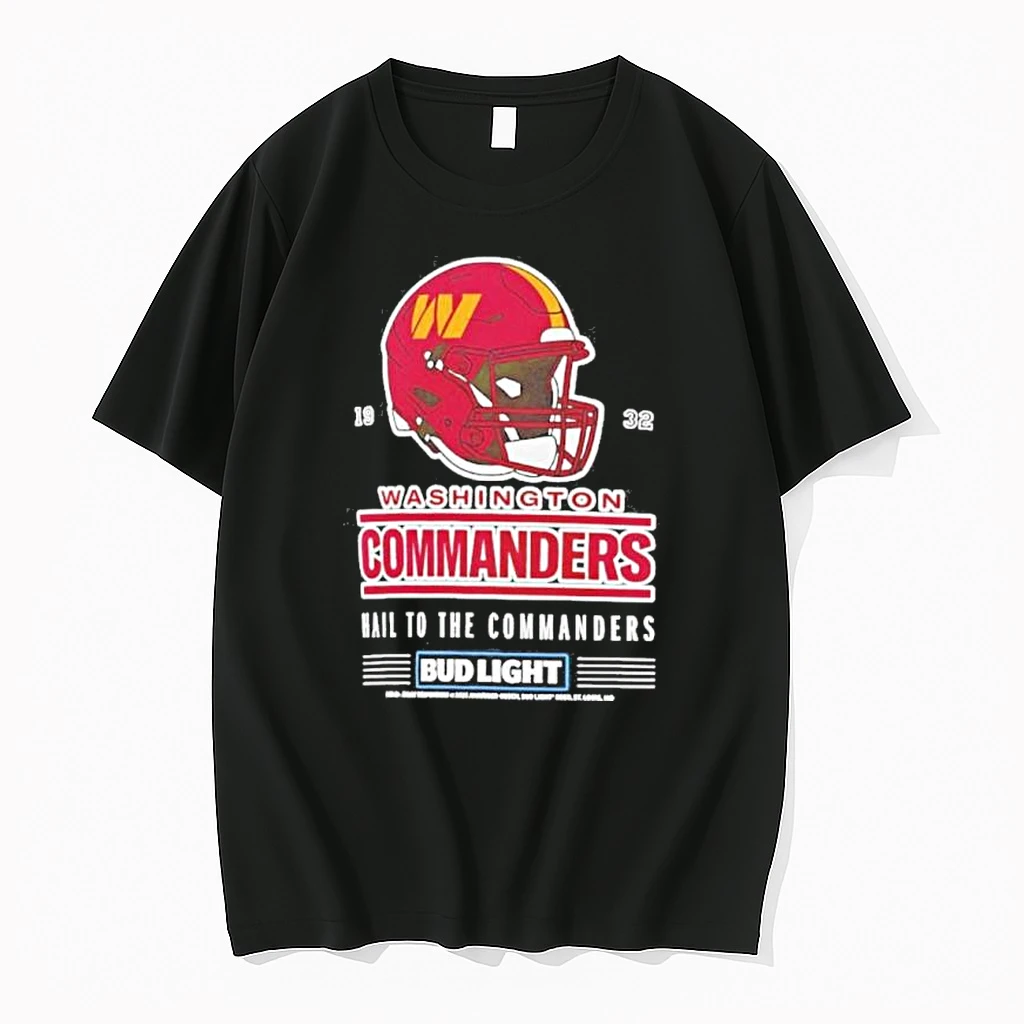 Classic Bud Light X Washington Commanders Hail The Commanders Helmet T Shirts
